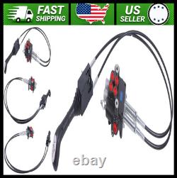 Hydraulic Control Valve Kit 2 Spool Cable Remote Joystick 80 LPM