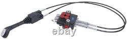 Hydraulic Control Valve Kit 2 Spool Cable Remote Joystick 80 LPM