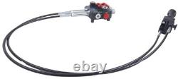 Hydraulic Control Valve Kit 2 Spool Cable Remote Joystick 80 LPM