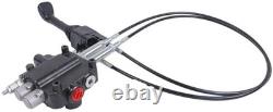 Hydraulic Control Valve Kit 2 Spool Cable Remote Joystick 80 LPM