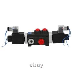 Hydraulic Control Valve Solenoid 12V DC Double Acting 13 GPM 3600 PSI