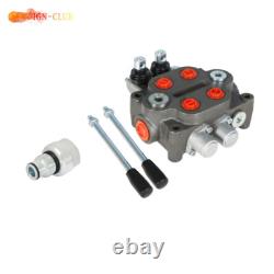 Hydraulic Control Valve Tractor 2 Spool 25GPM BSPP With Conversion Plug