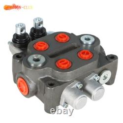 Hydraulic Control Valve Tractor 2 Spool 25GPM BSPP With Conversion Plug