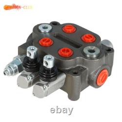 Hydraulic Control Valve Tractor 2 Spool 25GPM BSPP With Conversion Plug
