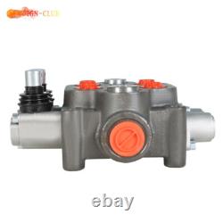 Hydraulic Control Valve Tractor 2 Spool 25GPM BSPP With Conversion Plug