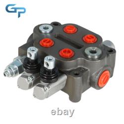 Hydraulic Control Valve Tractor BSPP 2 Spool 25GPM With Conversion Plug