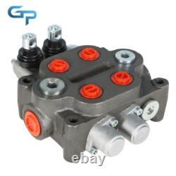 Hydraulic Control Valve Tractor BSPP 2 Spool 25GPM With Conversion Plug