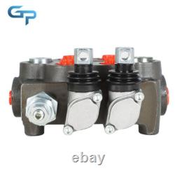 Hydraulic Control Valve Tractor BSPP 2 Spool 25GPM With Conversion Plug