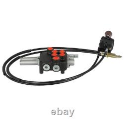 Hydraulic Control Valve with2 Spool Valve 80lpm/ 21gpm & 2 Cables Remote Joystick