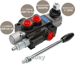 Hydraulic Control Valve with Joystick, 1 Spool Black