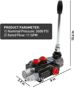 Hydraulic Control Valve with Joystick, 1 Spool Black