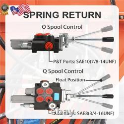 Hydraulic Control Valve with Joystick withFloat 2 Spool 11GPM Hydraulic Direct