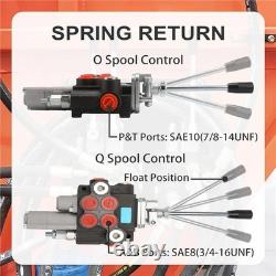 Hydraulic Control Valve with Joystick withFloat 2 Spool 11GPM Hydraulic Direct