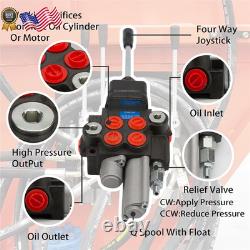 Hydraulic Control Valve with Joystick withFloat 2 Spool 11GPM Hydraulic Direct