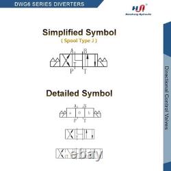 Hydraulic Directional Control Solenoid Valve 4DWJ6 D03 NG6 DC 12V Size-6 J-Spool