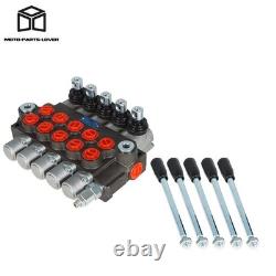 Hydraulic Directional Control Valve 13GPM Double Acting SAE 5 Spool