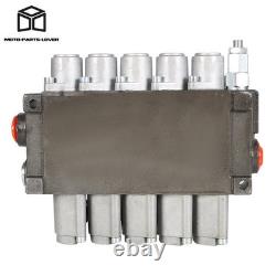 Hydraulic Directional Control Valve 13GPM Double Acting SAE 5 Spool