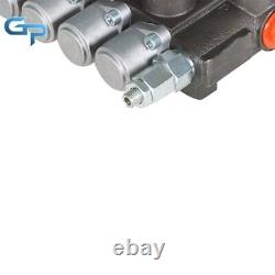 Hydraulic Directional Control Valve 13 GPM with 5 Spools 4-Way Tandem Center