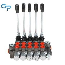 Hydraulic Directional Control Valve 13 GPM with 5 Spools 4-Way Tandem Center