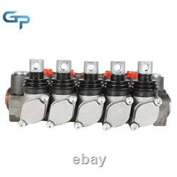 Hydraulic Directional Control Valve 13 GPM with 5 Spools 4-Way Tandem Center