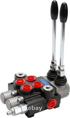 Hydraulic Directional Control Valve 2 Spool, 11GPM SAE Ports Tractor Loader Valv