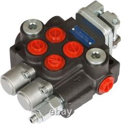 Hydraulic Directional Control Valve 2 Spool 11 GPM 3600 PSI SAE Ports for Sma