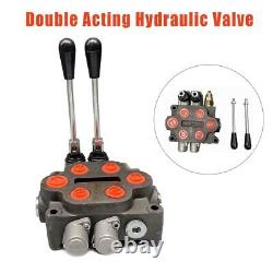 Hydraulic Directional Control Valve 2 Spool Tractors Loaders 3/4 Double Acting