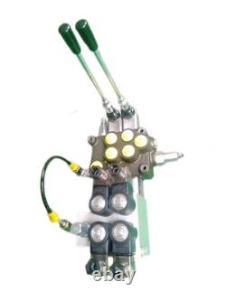 Hydraulic Directional Control Valve 2 Spool Wireless Remote 13GPM 24V 2900PSI