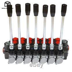 Hydraulic Directional Control Valve 3600PSI 13GPM 7 Spool + Conversion Plug