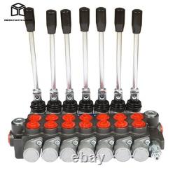 Hydraulic Directional Control Valve 3600PSI 13GPM 7 Spool + Conversion Plug