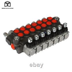 Hydraulic Directional Control Valve 3600PSI 13GPM 7 Spool + Conversion Plug