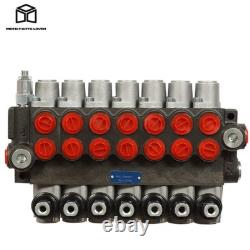 Hydraulic Directional Control Valve 3600PSI 13GPM 7 Spool + Conversion Plug