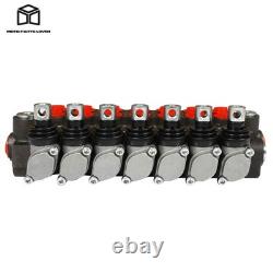 Hydraulic Directional Control Valve 3600PSI 13GPM 7 Spool + Conversion Plug