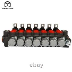 Hydraulic Directional Control Valve 3600PSI 13GPM 7 Spool + Conversion Plug