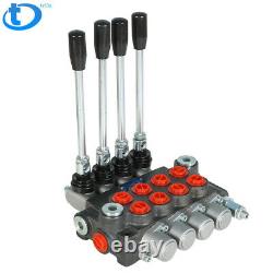 Hydraulic Directional Control Valve 4 Spool 11gpm, Double Acting Cylinder BSPP