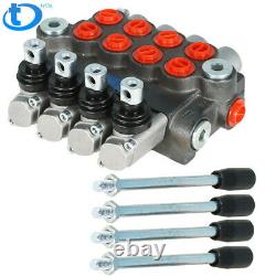 Hydraulic Directional Control Valve 4 Spool 11gpm, Double Acting Cylinder BSPP