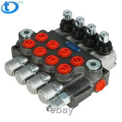 Hydraulic Directional Control Valve 4 Spool 11gpm, Double Acting Cylinder BSPP