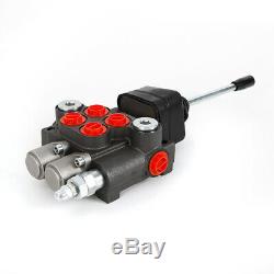Hydraulic Directional Control Valve Tractor Loader+Joystick 2Spool 11GPM Durable