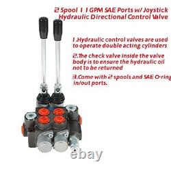 Hydraulic Directional Double Acting Control Monoblock Valve, 2 Spool 11GPM SA