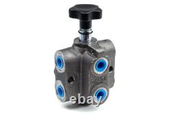 Hydraulic Double Selector Valve 6 Port 2 Position 20 GPM 1/2 NPT Metro DS04-20