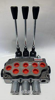 Hydraulic Flow Control Valve 3/4 BSP Ports 3 Spool 80 Lt/M MONOBLOCK TILT TRAY