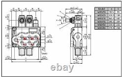 Hydraulic Flow Control Valve 3/4 BSP Ports 3 Spool 80 Lt/M MONOBLOCK TILT TRAY