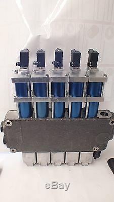 Hydraulic Flow Control Valve REMOTE CONTROL READY 1 5 Spool 80 LPM TILT TRAYS