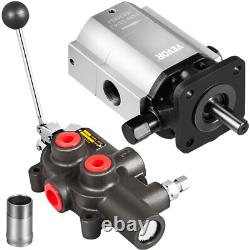 Hydraulic Log Splitter Kit, 16 GPM 2 Stage Pump &25 GPM Auto Control Detent Valve