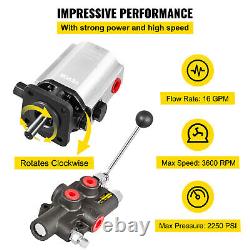 Hydraulic Log Splitter Kit, 16 GPM 2 Stage Pump &25 GPM Auto Control Detent Valve
