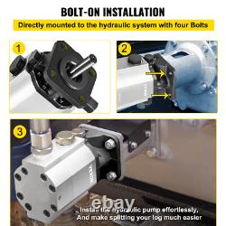 Hydraulic Log Splitter Kit, 16 GPM 2 Stage Pump &25 GPM Auto Control Detent Valve