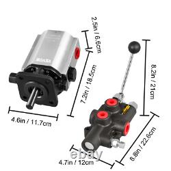 Hydraulic Log Splitter Kit, 16 GPM 2 Stage Pump &25 GPM Auto Control Detent Valve