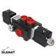 Hydraulic Monoblock Directional Solenoid Control Valve, 1 Spool, 13 GPM, 12V DC