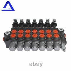 Hydraulic Monoblock Double Acting Control Valve11 GPM, 7 Spool, SAE Ports