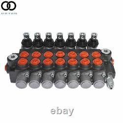 Hydraulic Monoblock Double Acting Control Valve11 GPM, 7 Spool, SAE Ports